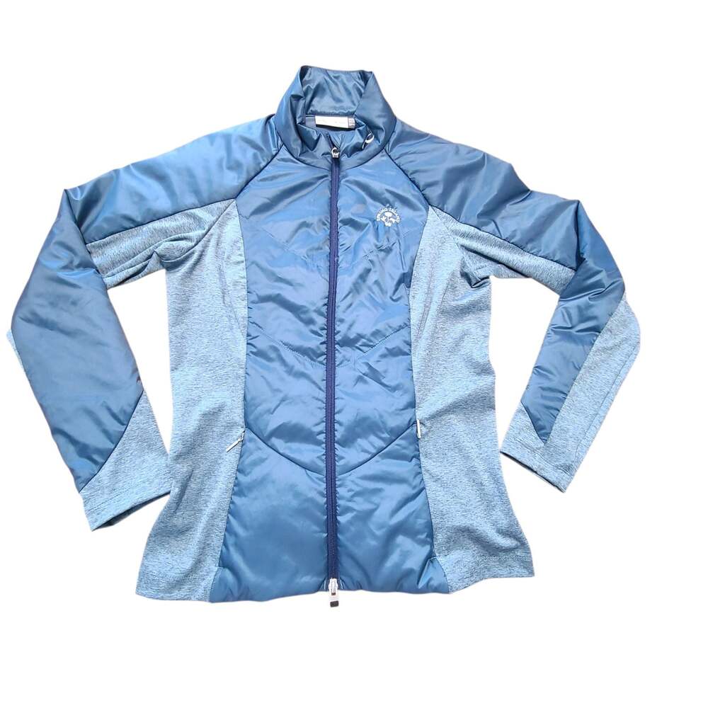 Kjus Spring Island Women's Blue Quilted Hybrid Jacket Coat Size 38 M